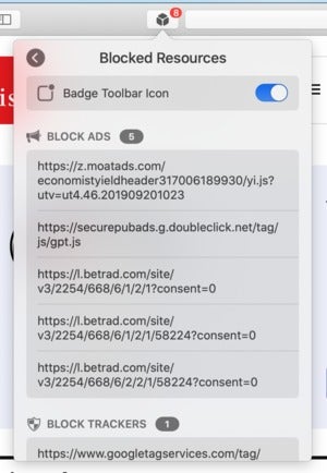 1blocker3 blocked resources badge