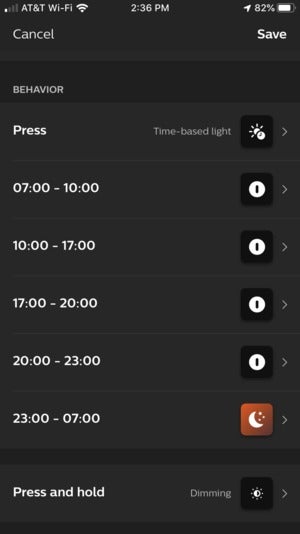 Philips Hue Smart Button app