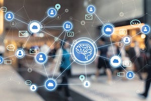 ai artificial intelligence analysis people cloud connection technology