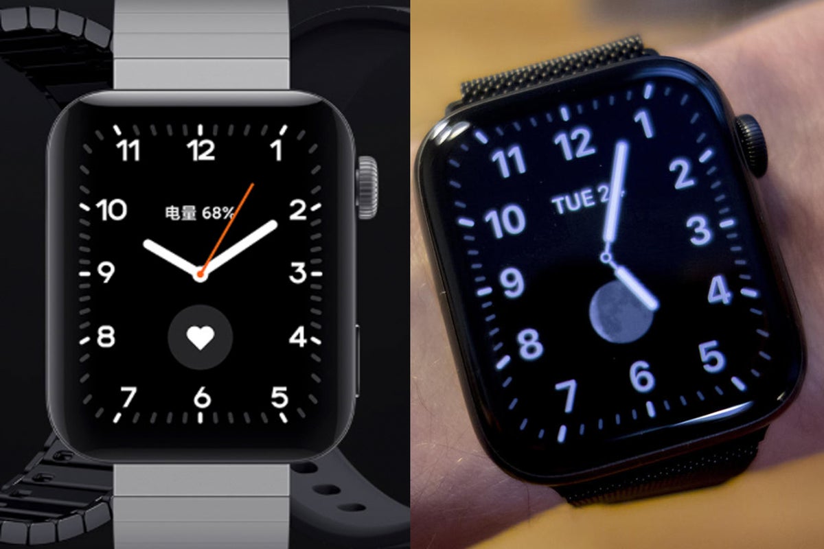 apple watch mi watch clock