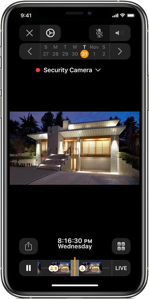 apple homekit secure video home app ui