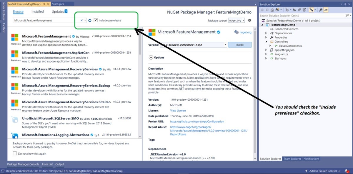 aspnet core featuremanagement