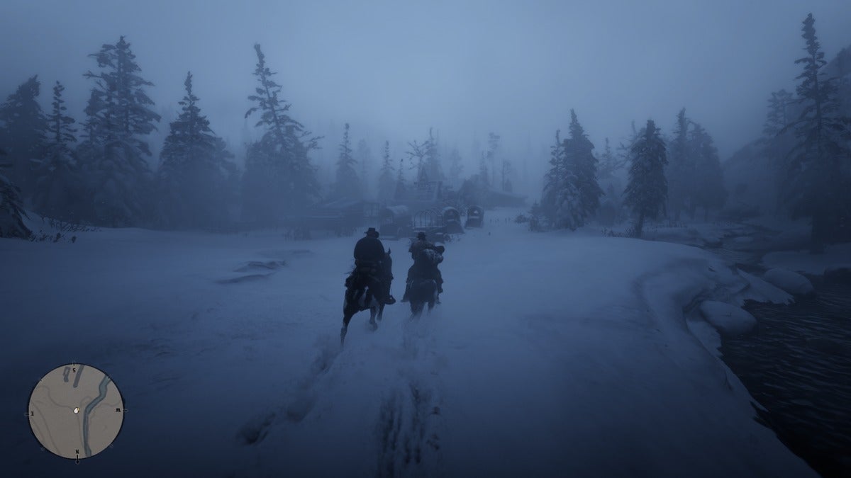 After half an hour of playing RDR 2 PC, this happen to snow and ground,  after restart game it fixes and again come to happen after some time. : r/ reddeadredemption