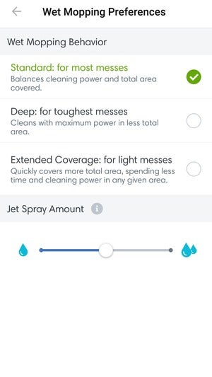 braava jet m6 app preferences