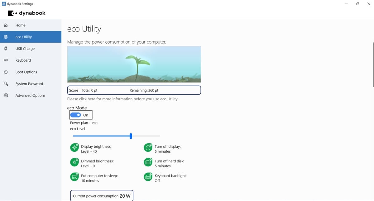 dynabook eco utility