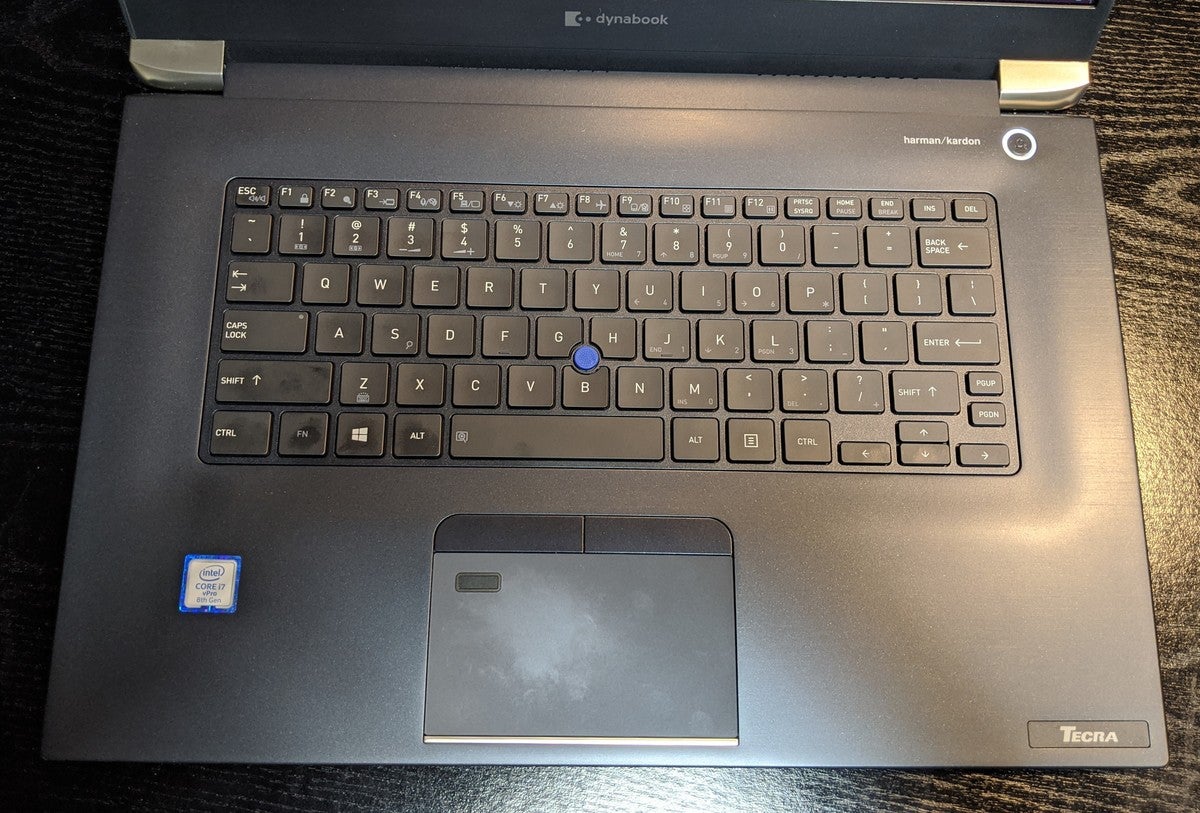 Dynabook Tecra X50 keyboard shot