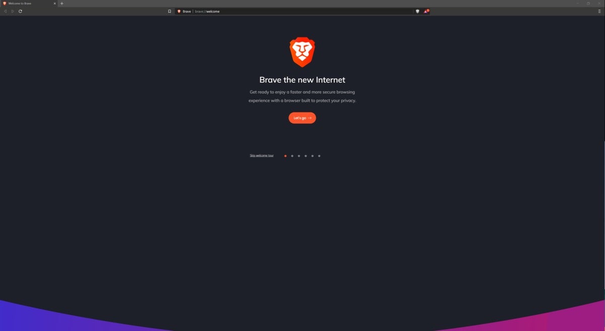 Brave browser launch screen no bookmarks