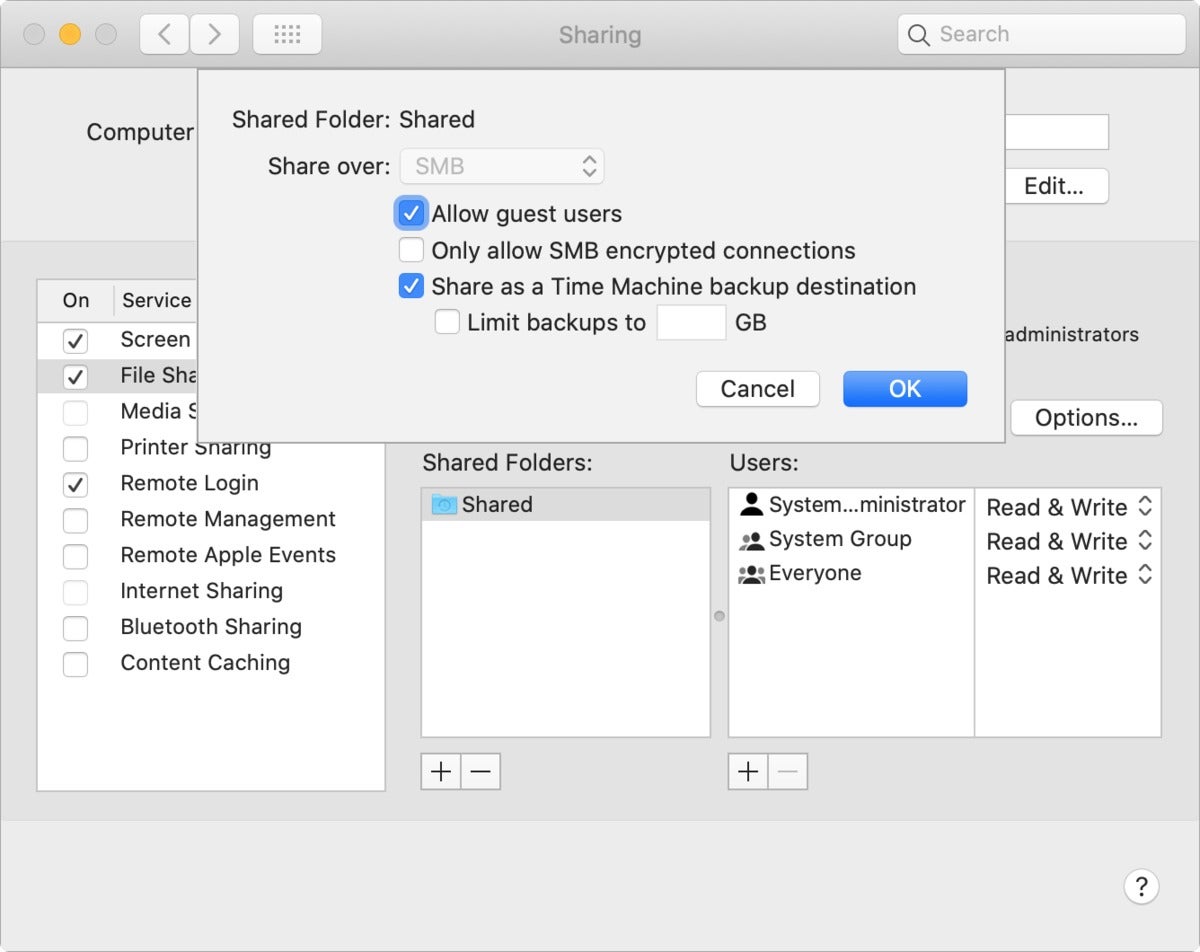 setup time machine for mac