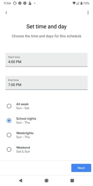 nest wifi parental controls schedule