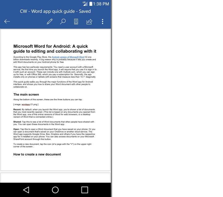 word app 09 android view mode