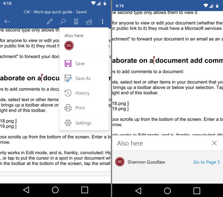 word app 14 android collaboration