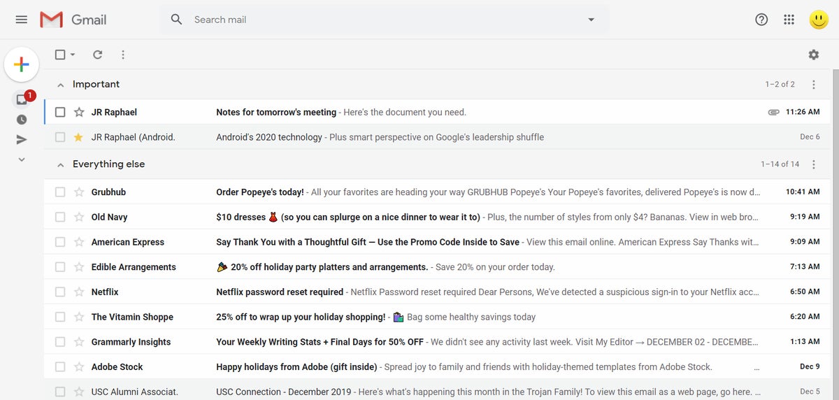 mac mail gmail important folder