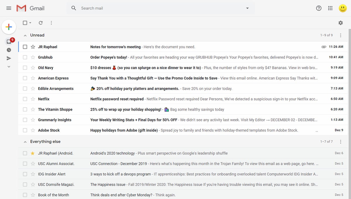 unread minbox gmail