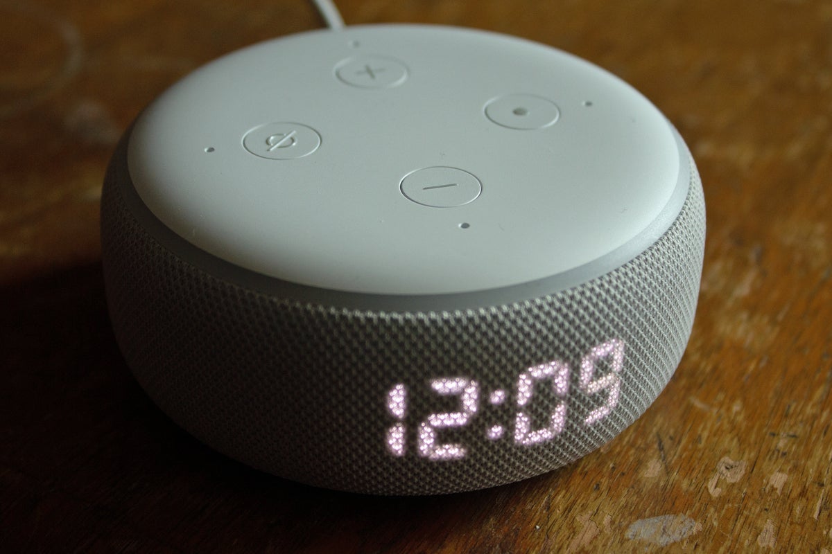 echo dot w clock buttons