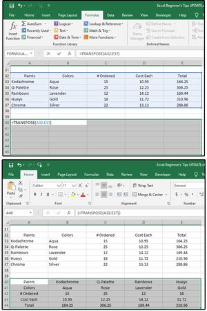 new try the transpose min and max functions