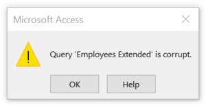 query is corrupt 1