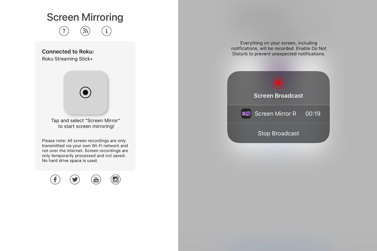 mirror roku amazon video from ios