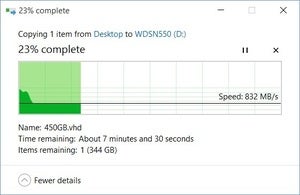 wd sn550 slowdown long copy