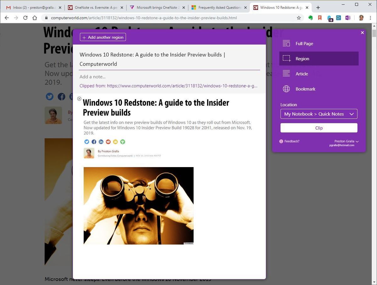 onenote web clipper android