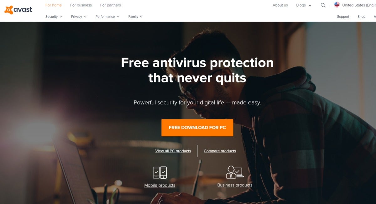 avast free antivirus splash screen