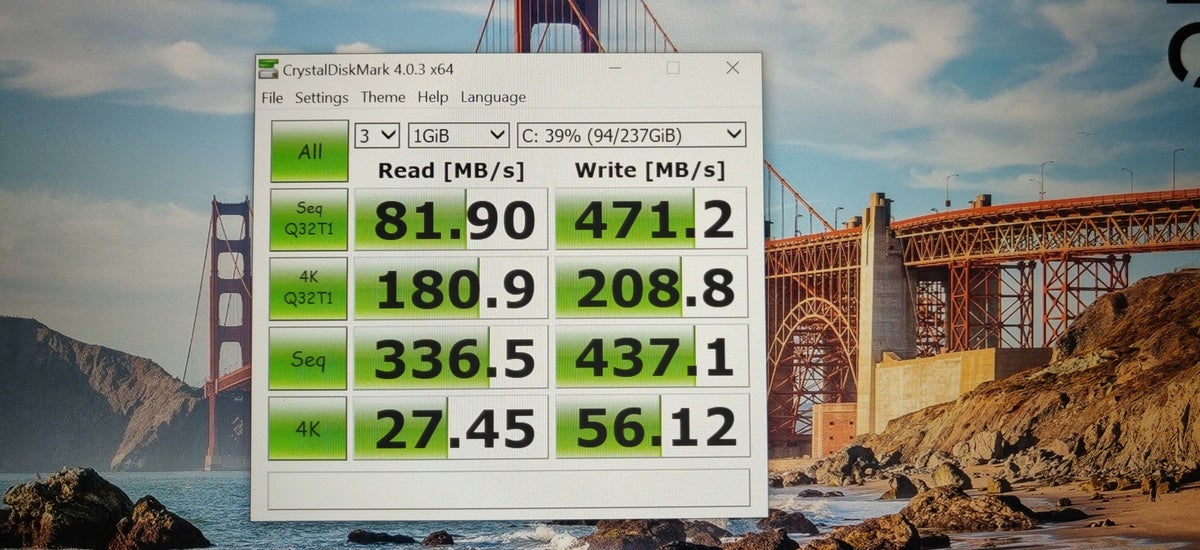 Motile M142 SSD CrystalDiskMark