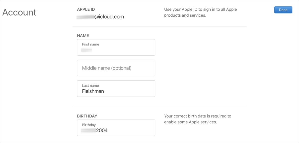 cambiar datos de Apple ID para cuenta infantil