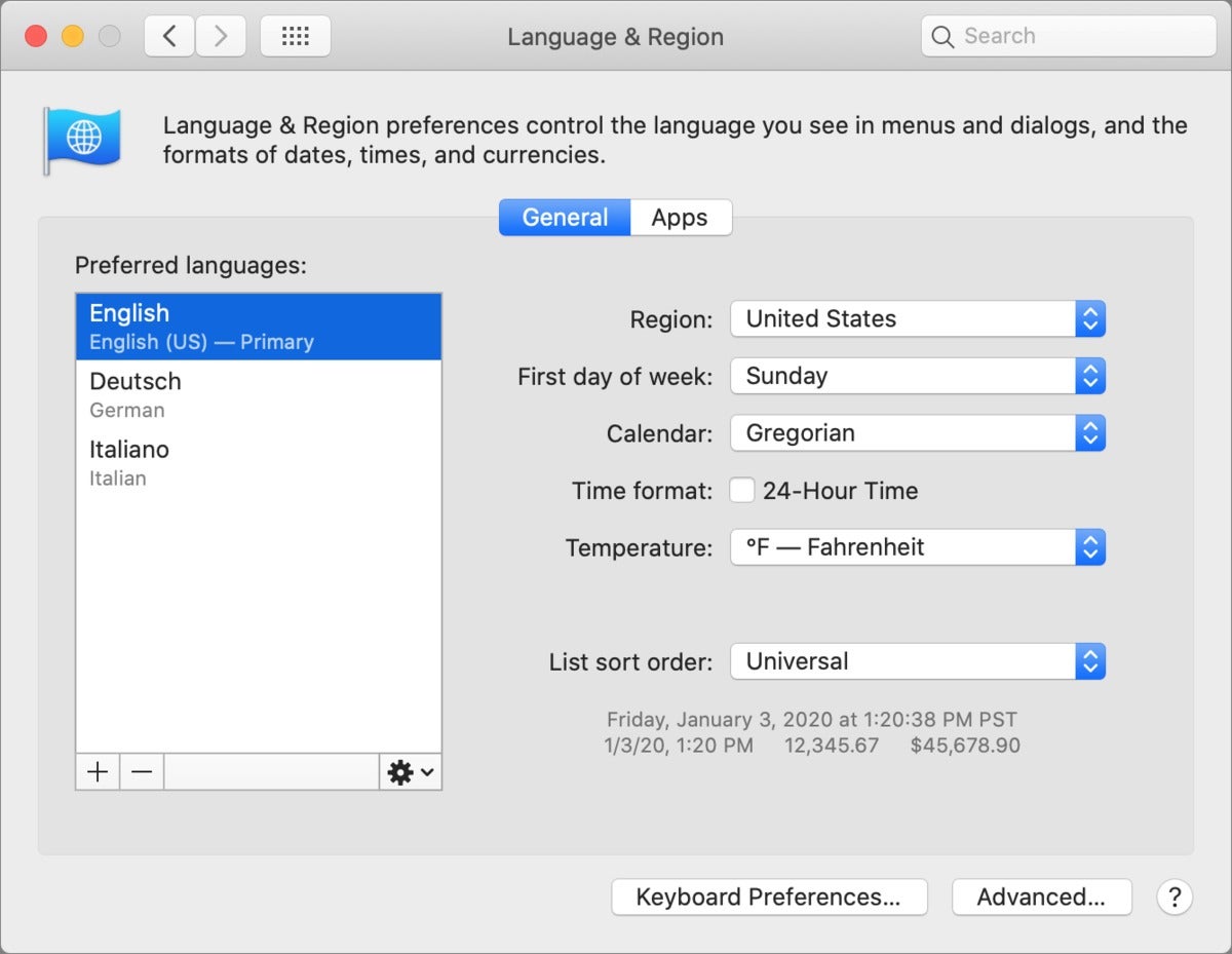 mac911 language region macos