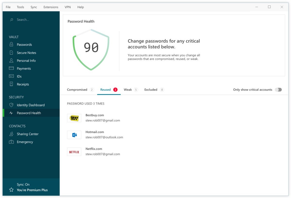 password health desktop windows