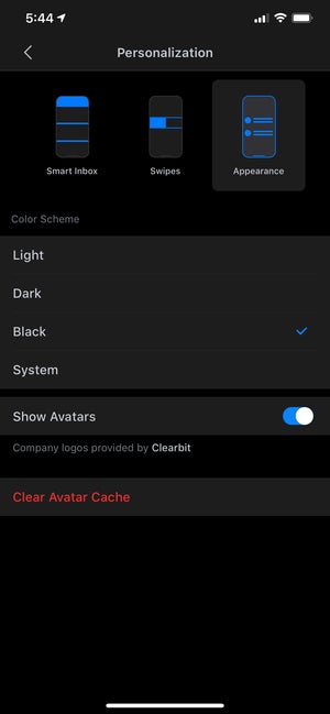 spark for ios how to enable dark mode