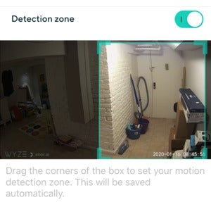wyze detection zone