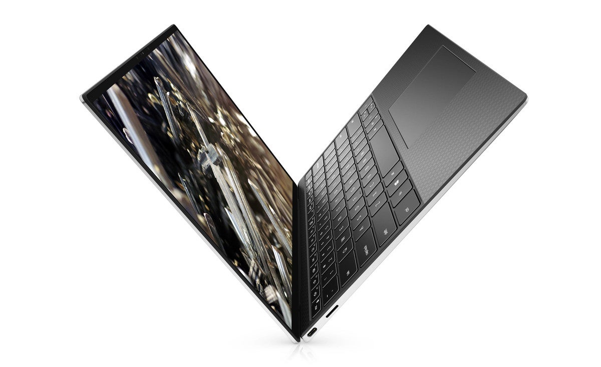 xps 13 black open up keyboard and display left view v2