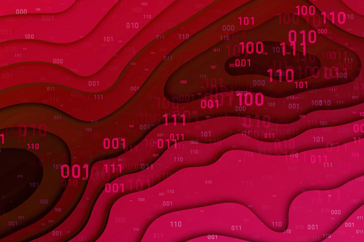 Deep, nested topographical layers / binary code [RED]