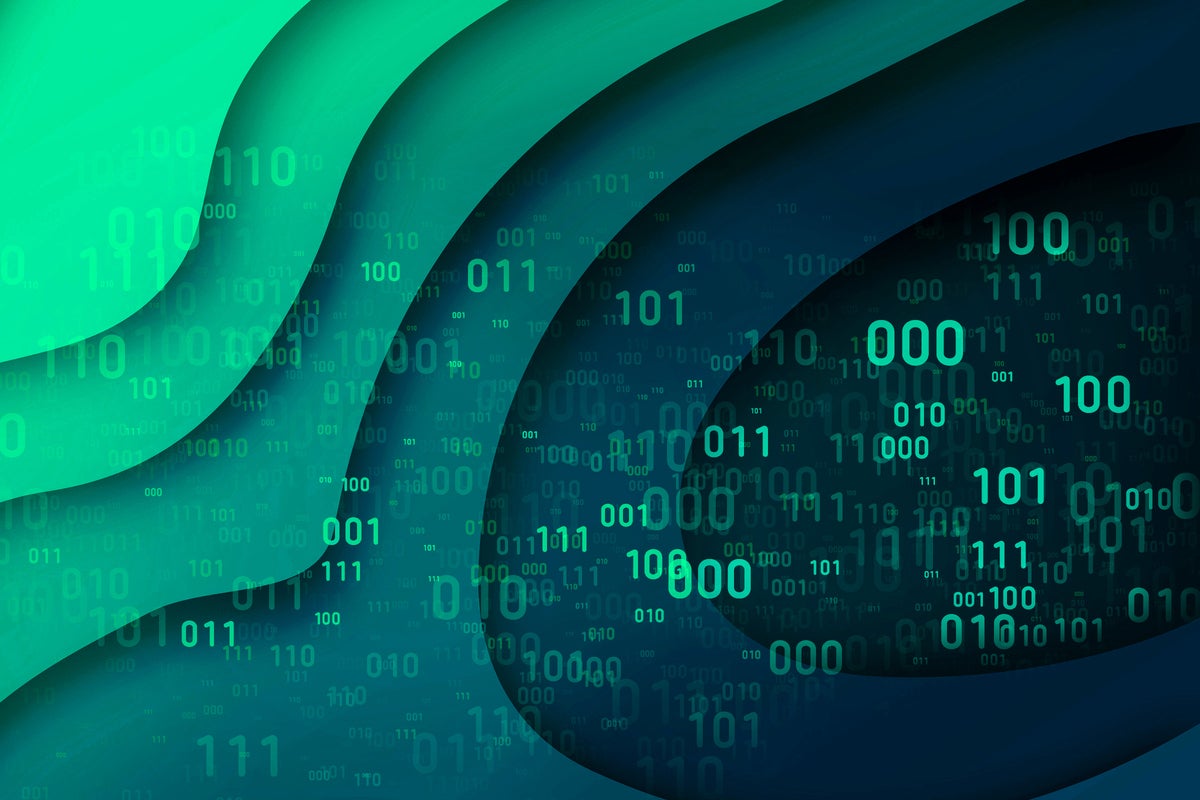 Deep, nested topographical layers / binary code [GREEN]