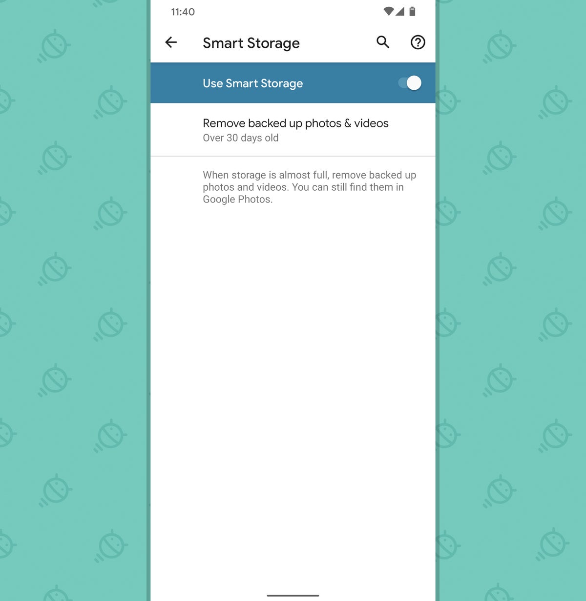 Google Pixel Features: Smart Storage