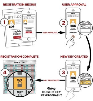 FIDO authentication graphic registration