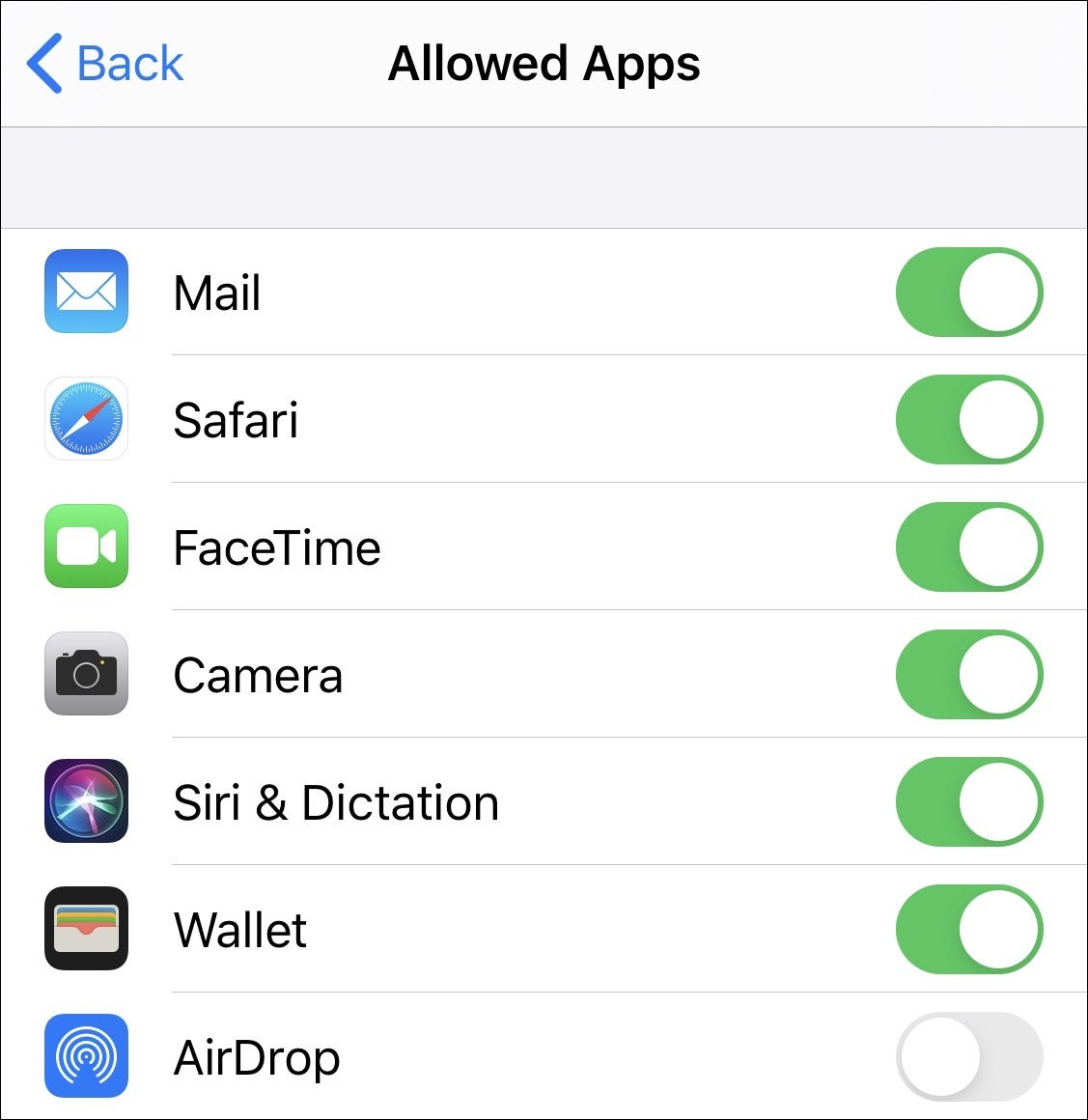 Stop AirDrop in iOS with Screen Time