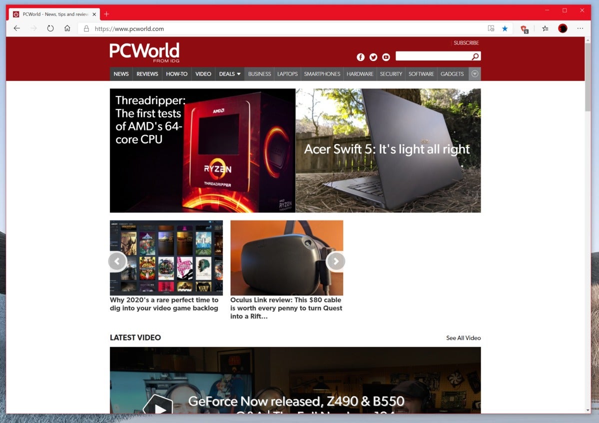 microsoft new edge pcworld homepage