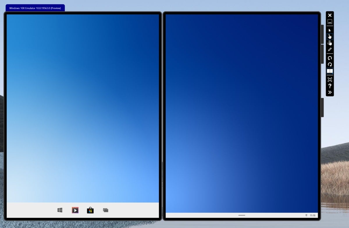 microsoft windows 10x taskbar