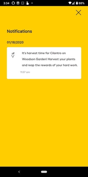 miracle gro harvest notification