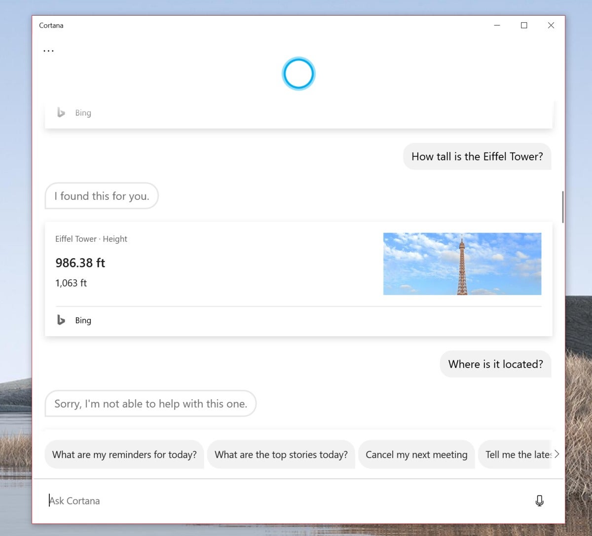 Conversation Microsoft Windows 10 20h1 Cortana