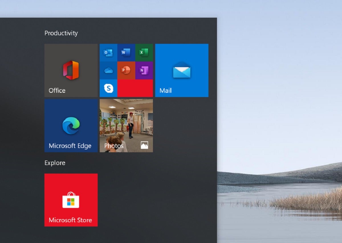windows 10 20h1 icons in start menu