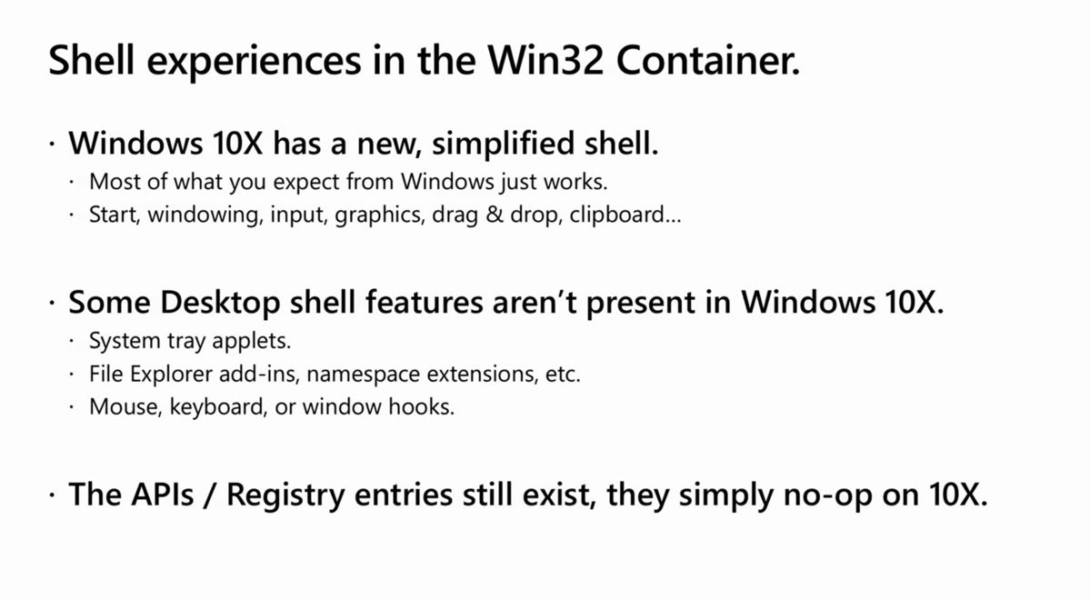 Microsoft windows 10x shell experiences