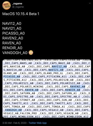 amd macos tweet