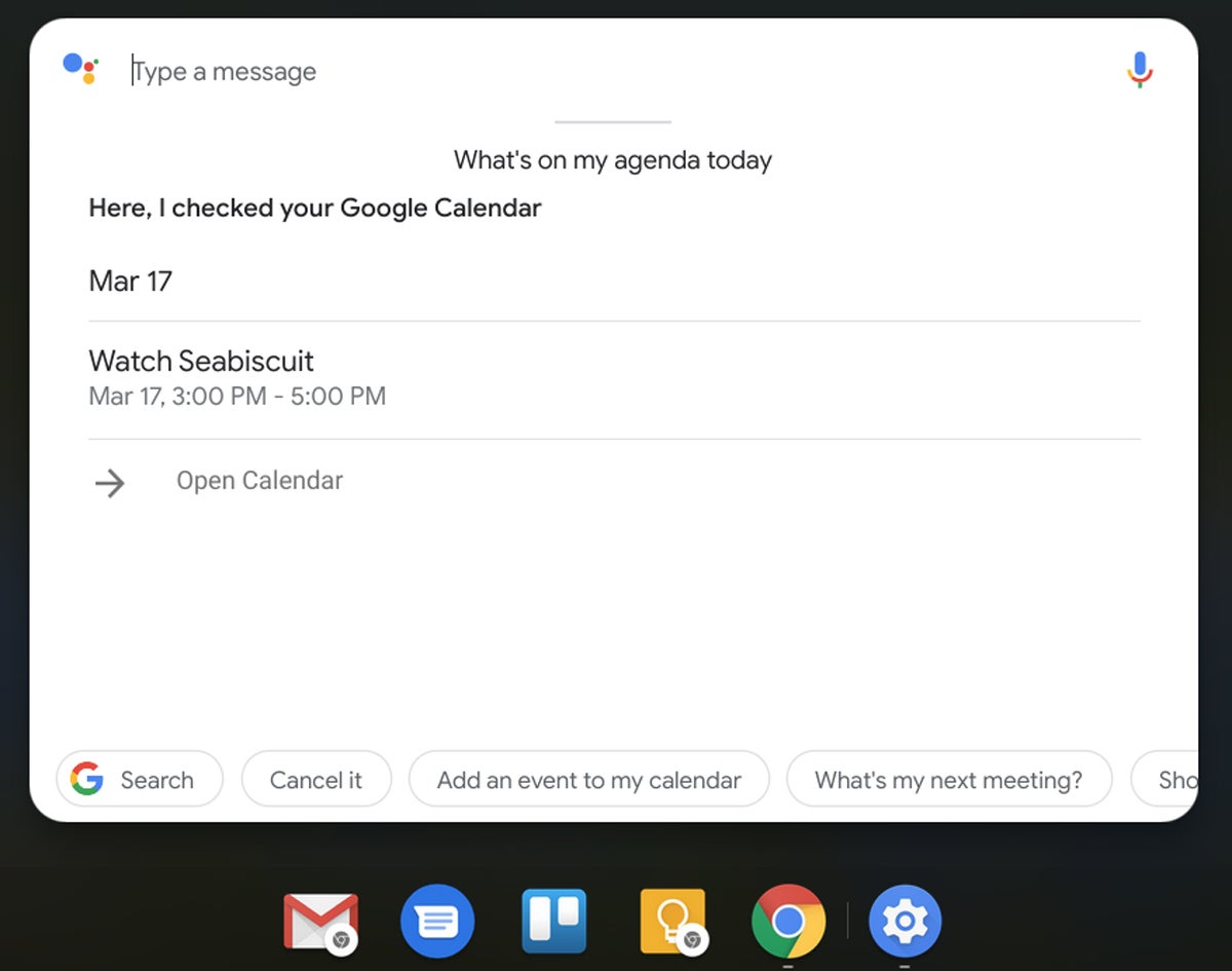 Chrome OS Features: Assistant