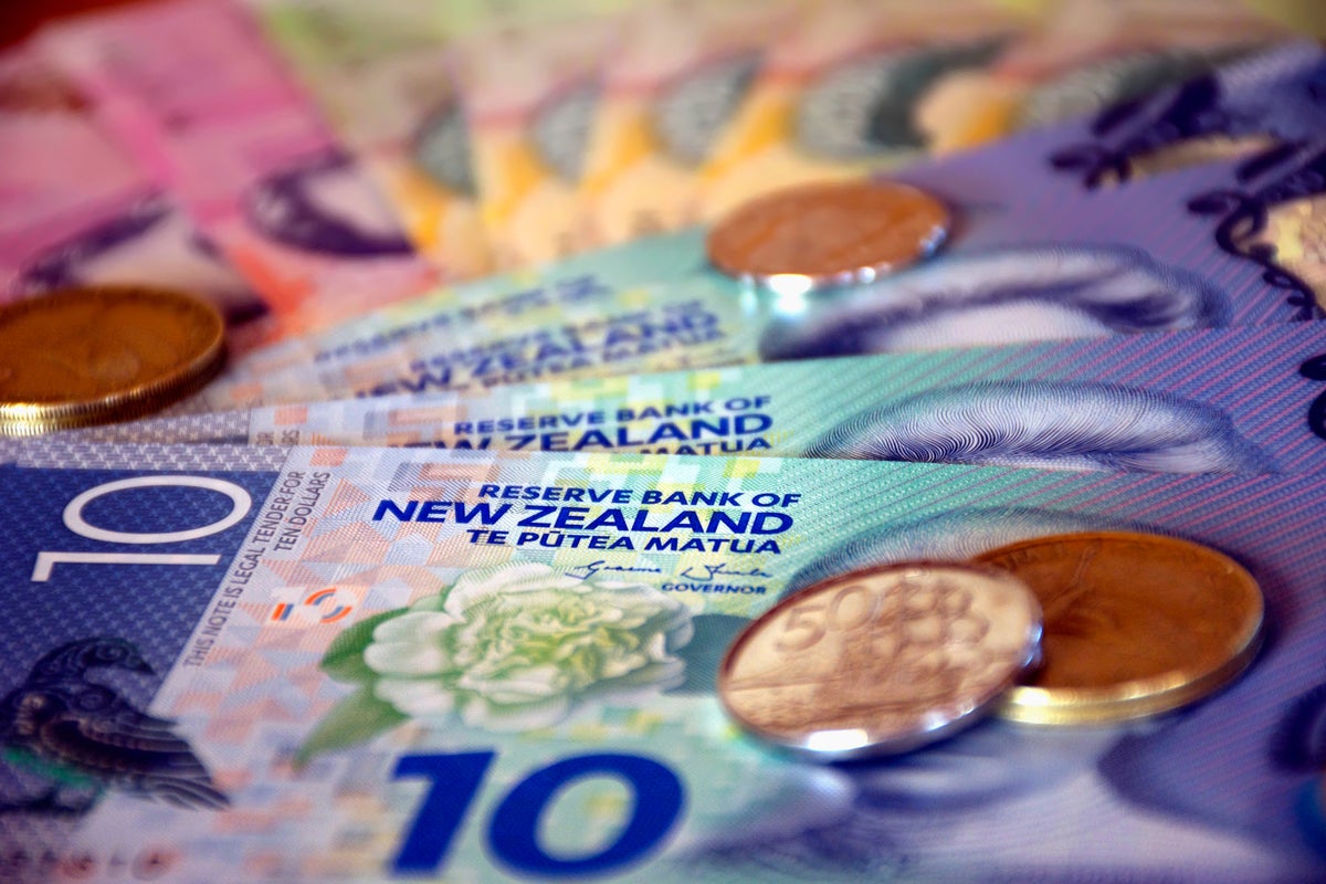 New Zealand currency focusing on the 10 dollar note [NZ, money, currency]