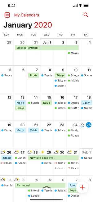 fantastical 3 iphone month view
