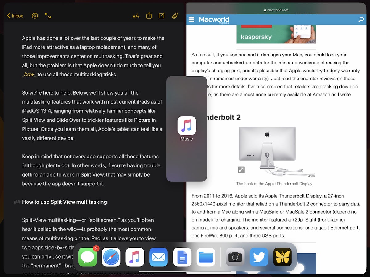 ipad multitasking three apps