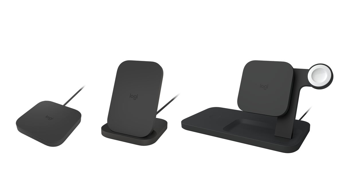 logitech powered wireless charger family black