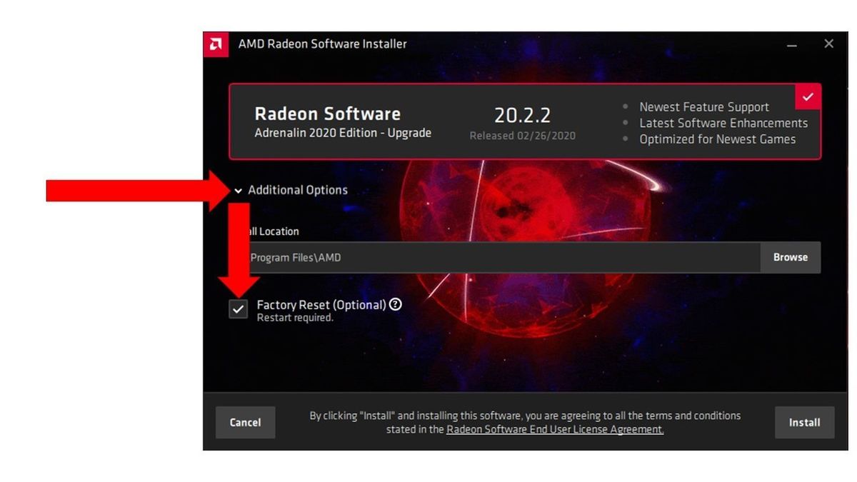 radeon clean install