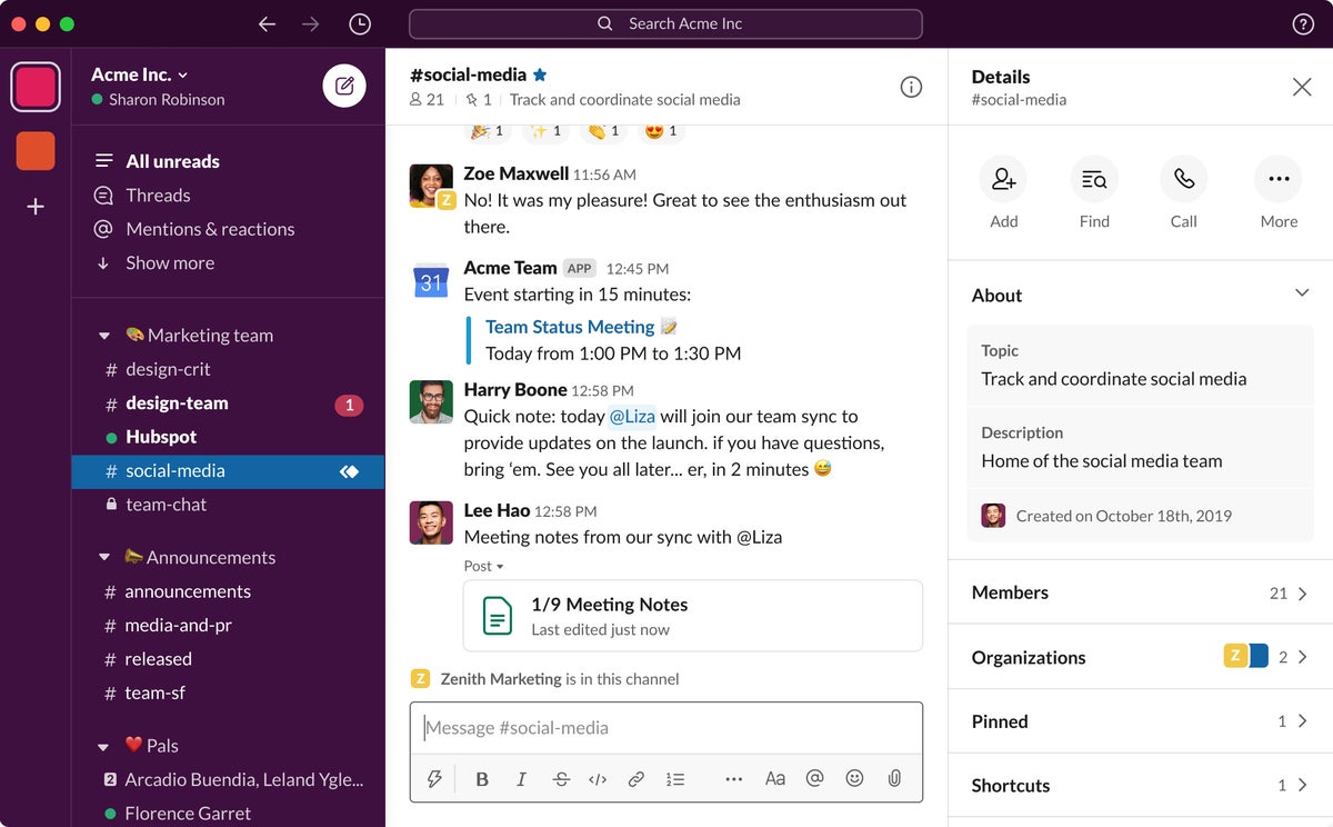 slack march2020 update overall interface